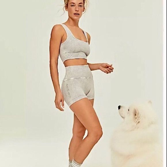 Free People Movement Good Karma 3 piece grey set - Picture 2 of 11